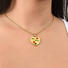 Load image into Gallery viewer, Mama-Est Abuela-Est Heart Necklace
