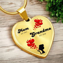 Load image into Gallery viewer, &quot;Mom-Est Grandma-Est&quot; Heart Necklace
