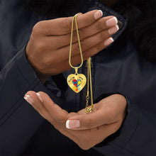 Load image into Gallery viewer, Autism &quot;Awesome Mom&quot; Heart Necklace
