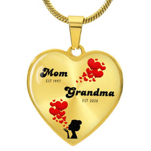 Load image into Gallery viewer, &quot;Mom-Est Grandma-Est&quot; Heart Necklace
