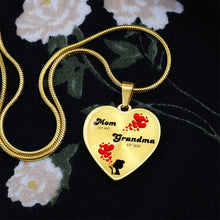 Load image into Gallery viewer, &quot;Mom-Est Grandma-Est&quot; Heart Necklace
