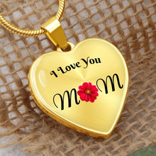 Load image into Gallery viewer, &quot;I Love You Mom&quot; Engraved Heart Necklace
