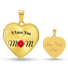 Load image into Gallery viewer, &quot;I Love You Mom&quot; Engraved Heart Necklace
