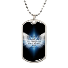 Load image into Gallery viewer, Psalm 91:11 Dog Tag Necklace
