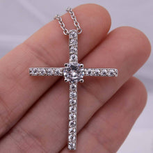 Load image into Gallery viewer, &quot;Faith as a Mustard seed&quot; CZ Cross Necklace
