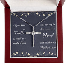 Load image into Gallery viewer, &quot;Faith as a Mustard seed&quot; CZ Cross Necklace
