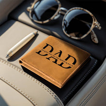 Load image into Gallery viewer, &quot;Love You To The Moon &amp; Back&quot; Leather Wallet For Dad
