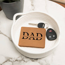 Load image into Gallery viewer, &quot;Love You To The Moon &amp; Back&quot; Leather Wallet For Dad
