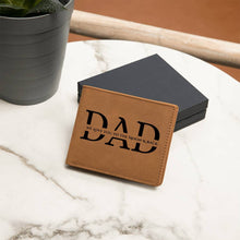 Load image into Gallery viewer, &quot;Love You To The Moon &amp; Back&quot; Leather Wallet For Dad
