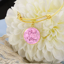 Load image into Gallery viewer, &quot;Blessed Mom&quot; Round Charm Bangle Bracelet
