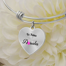 Load image into Gallery viewer, &quot;Te Amo Abuela&quot; Heart Bangle Bracelet
