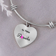 Load image into Gallery viewer, &quot;Te Amo Abuela&quot; Heart Bangle Bracelet
