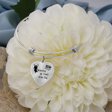 Load image into Gallery viewer, &quot;She Believed She Could So She Did&quot; Heart Bangle Bracelet
