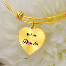 Load image into Gallery viewer, &quot;Te Amo Abuela&quot; Heart Bangle Bracelet
