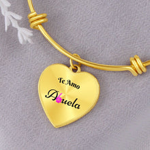 Load image into Gallery viewer, &quot;Te Amo Abuela&quot; Heart Bangle Bracelet
