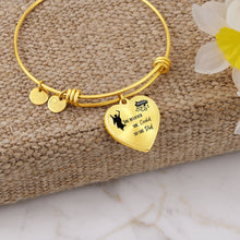 Load image into Gallery viewer, &quot;She Believed She Could So She Did&quot; Heart Bangle Bracelet
