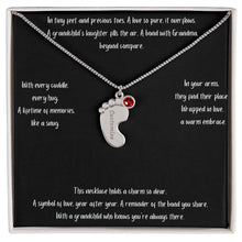 Load image into Gallery viewer, Baby Feet with Birthstone Personalized Necklace
