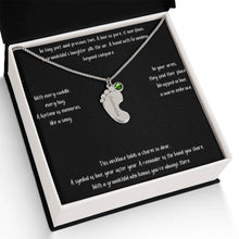 Load image into Gallery viewer, Baby Feet with Birthstone Personalized Necklace
