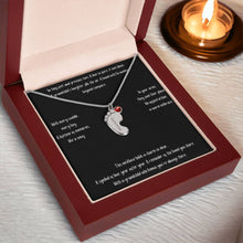 Load image into Gallery viewer, Baby Feet with Birthstone Personalized Necklace
