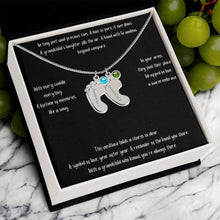 Load image into Gallery viewer, Baby Feet with Birthstone Personalized Necklace
