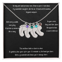 Load image into Gallery viewer, Baby Feet with Birthstone Personalized Necklace
