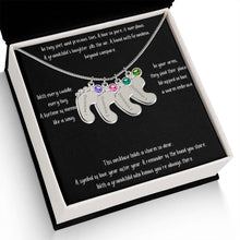 Load image into Gallery viewer, Baby Feet with Birthstone Personalized Necklace
