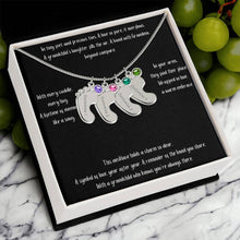 Load image into Gallery viewer, Baby Feet with Birthstone Personalized Necklace
