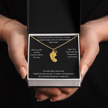 Load image into Gallery viewer, Baby Feet with Birthstone Personalized Necklace
