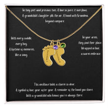 Load image into Gallery viewer, Baby Feet with Birthstone Personalized Necklace
