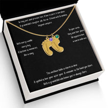 Load image into Gallery viewer, Baby Feet with Birthstone Personalized Necklace
