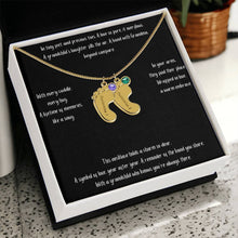 Load image into Gallery viewer, Baby Feet with Birthstone Personalized Necklace
