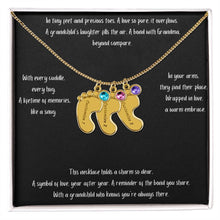 Load image into Gallery viewer, Baby Feet with Birthstone Personalized Necklace
