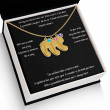 Load image into Gallery viewer, Baby Feet with Birthstone Personalized Necklace
