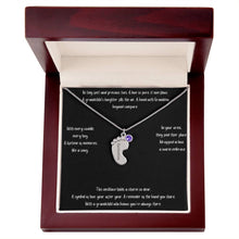 Load image into Gallery viewer, Baby Feet with Birthstone Personalized Necklace
