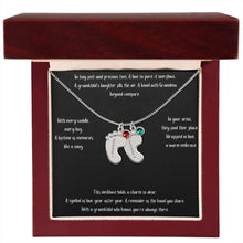 Load image into Gallery viewer, Baby Feet with Birthstone Personalized Necklace
