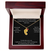 Load image into Gallery viewer, Baby Feet with Birthstone Personalized Necklace
