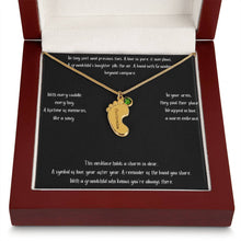 Load image into Gallery viewer, Baby Feet with Birthstone Personalized Necklace
