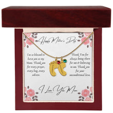 Load image into Gallery viewer, Mother&#39;s Day Engraved Baby Feet Necklace with Birthstone
