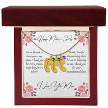 Load image into Gallery viewer, Mother&#39;s Day Engraved Baby Feet Necklace with Birthstone
