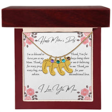 Load image into Gallery viewer, Mother&#39;s Day Engraved Baby Feet Necklace with Birthstone
