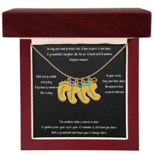 Load image into Gallery viewer, Baby Feet with Birthstone Personalized Necklace
