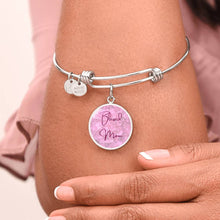 Load image into Gallery viewer, &quot;Blessed Mom&quot; Round Charm Bangle Bracelet
