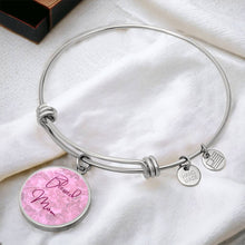 Load image into Gallery viewer, &quot;Blessed Mom&quot; Round Charm Bangle Bracelet
