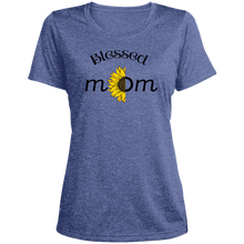 Load image into Gallery viewer, &quot;Blessed Mom&quot; Ladies&#39; Heather Scoop Neck T-Shirt
