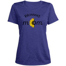 Load image into Gallery viewer, &quot;Blessed Mom&quot; Ladies&#39; Heather Scoop Neck T-Shirt
