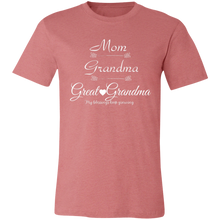 Load image into Gallery viewer, &quot;Mom, Grandma, Great-Grandma&quot; Unisex Short-Sleeve T-Shirt
