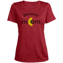 Load image into Gallery viewer, &quot;Blessed Mom&quot; Ladies&#39; Heather Scoop Neck T-Shirt
