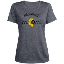 Load image into Gallery viewer, &quot;Blessed Mom&quot; Ladies&#39; Heather Scoop Neck T-Shirt
